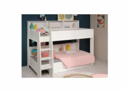 Stapelbed Leo 90x200cm - decor - wit met bodems