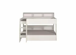 Stapelbed Leo 90x200cm - decor - wit met bodems