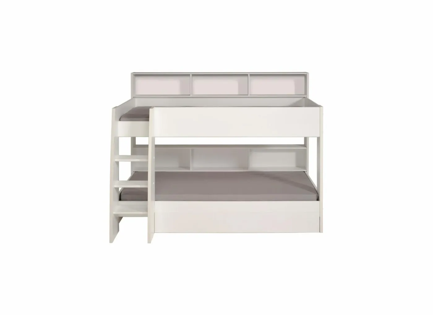 Stapelbed Leo 90x200cm - decor - wit met bodems