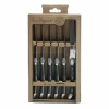Steakmes Rustic set van 6 - roestvrij staal - grijs