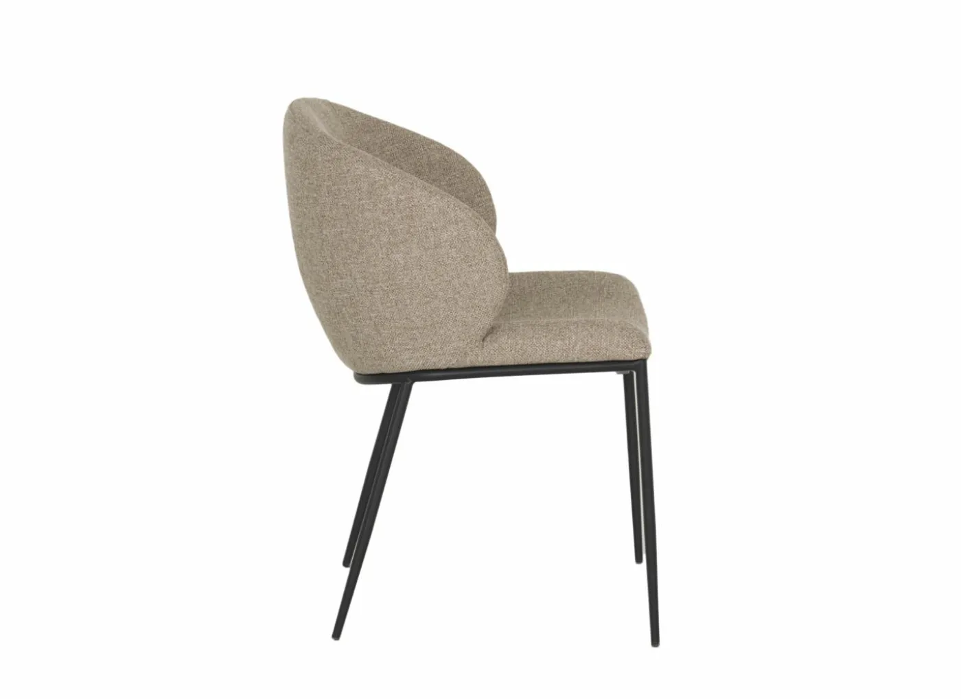 Stoel Aguila 55x60x84cm - stof - lichtbruin
