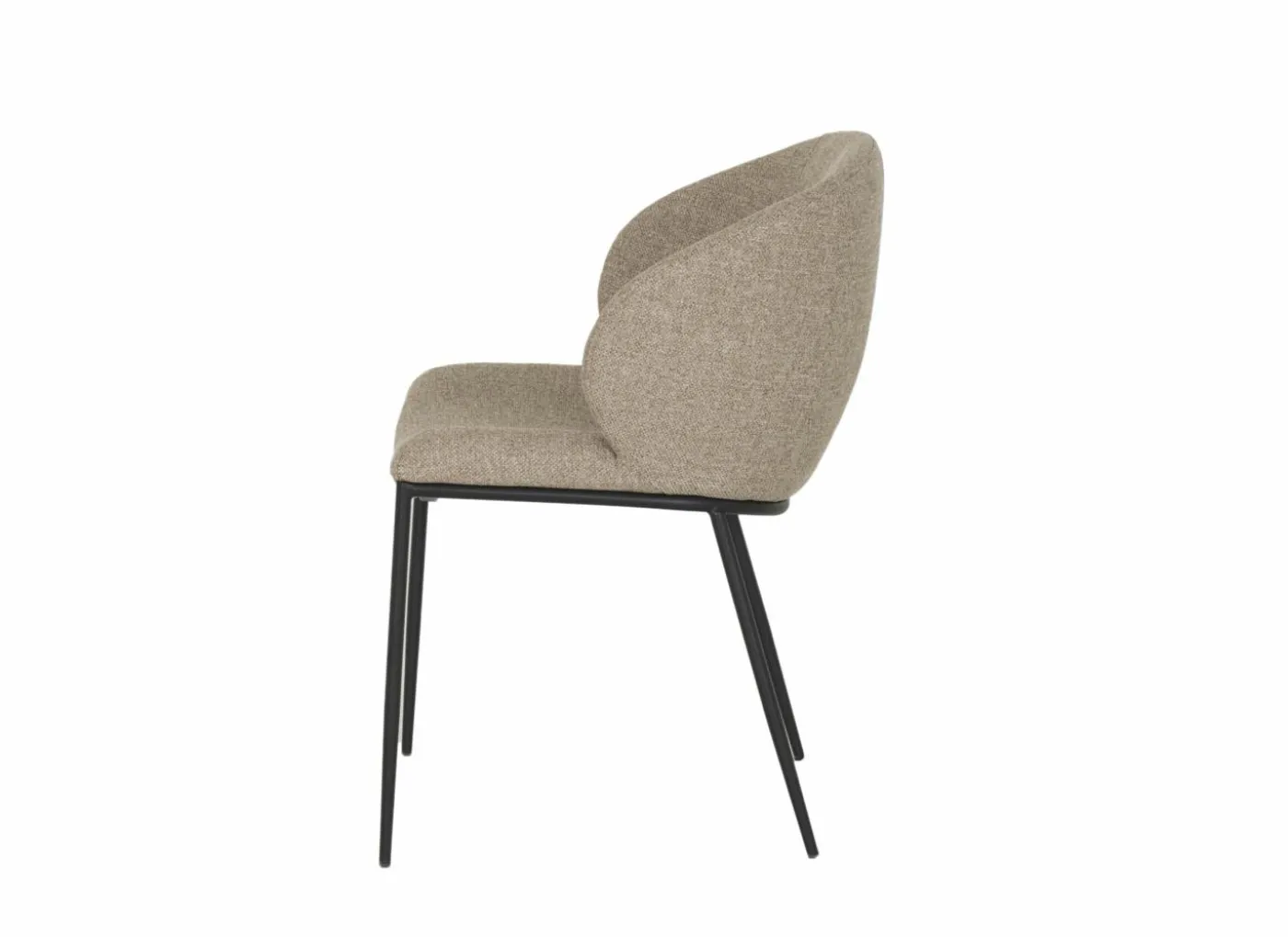 Stoel Aguila 55x60x84cm - stof - lichtbruin
