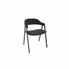 Stoel Arca 56x56x76cm - stof - zwart