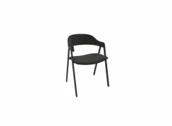 Stoel Arca 56x56x76cm - stof - zwart