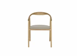 Stoel Baradine 56x55x78cm - eik massief - naturel/lichtgrijs