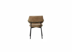 Stoel Boxer 62x47x83cm - stof - bruin