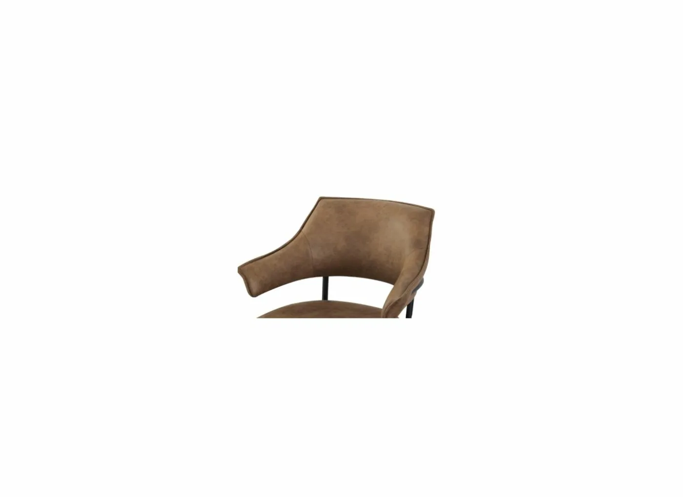 Stoel Boxer 62x47x83cm - stof - bruin