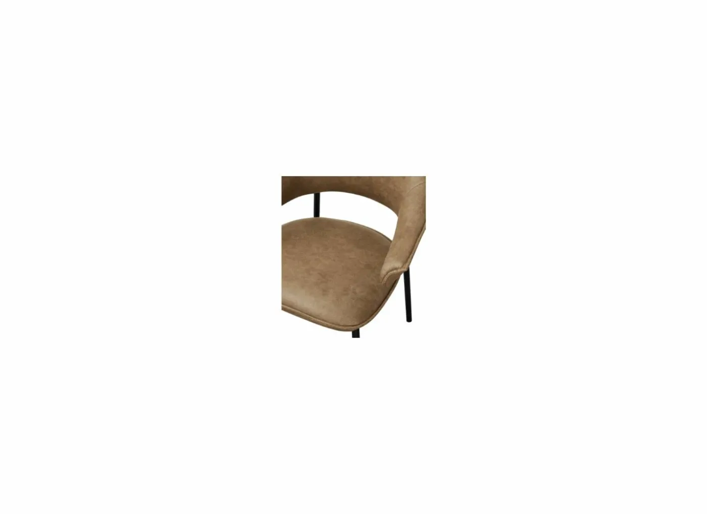 Stoel Boxer 62x47x83cm - stof - bruin