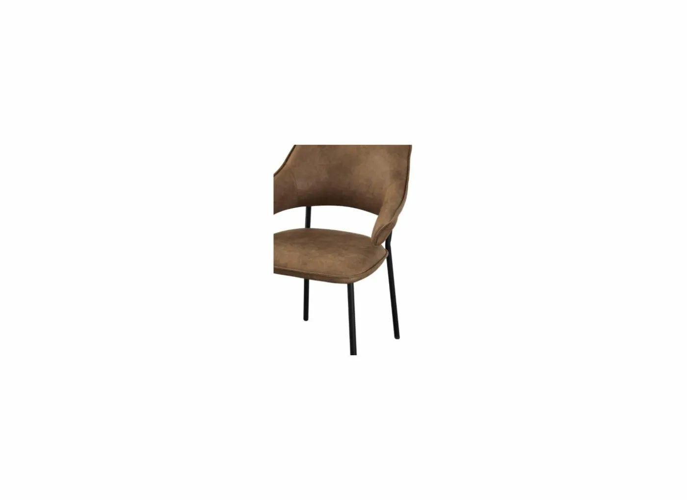 Stoel Boxer 62x47x83cm - stof - bruin
