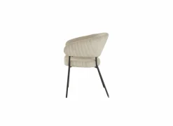 Stoel Caly 60x62x81cm - ribfluweel - beige