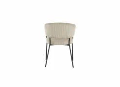 Stoel Caly 60x62x81cm - ribfluweel - beige