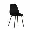 Stoel Charlton 44x53x87cm - fluweel - zwart