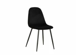 Stoel Charlton 44x53x87cm - fluweel - zwart