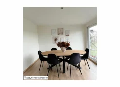 Stoel Charlton 44x53x87cm - fluweel - zwart