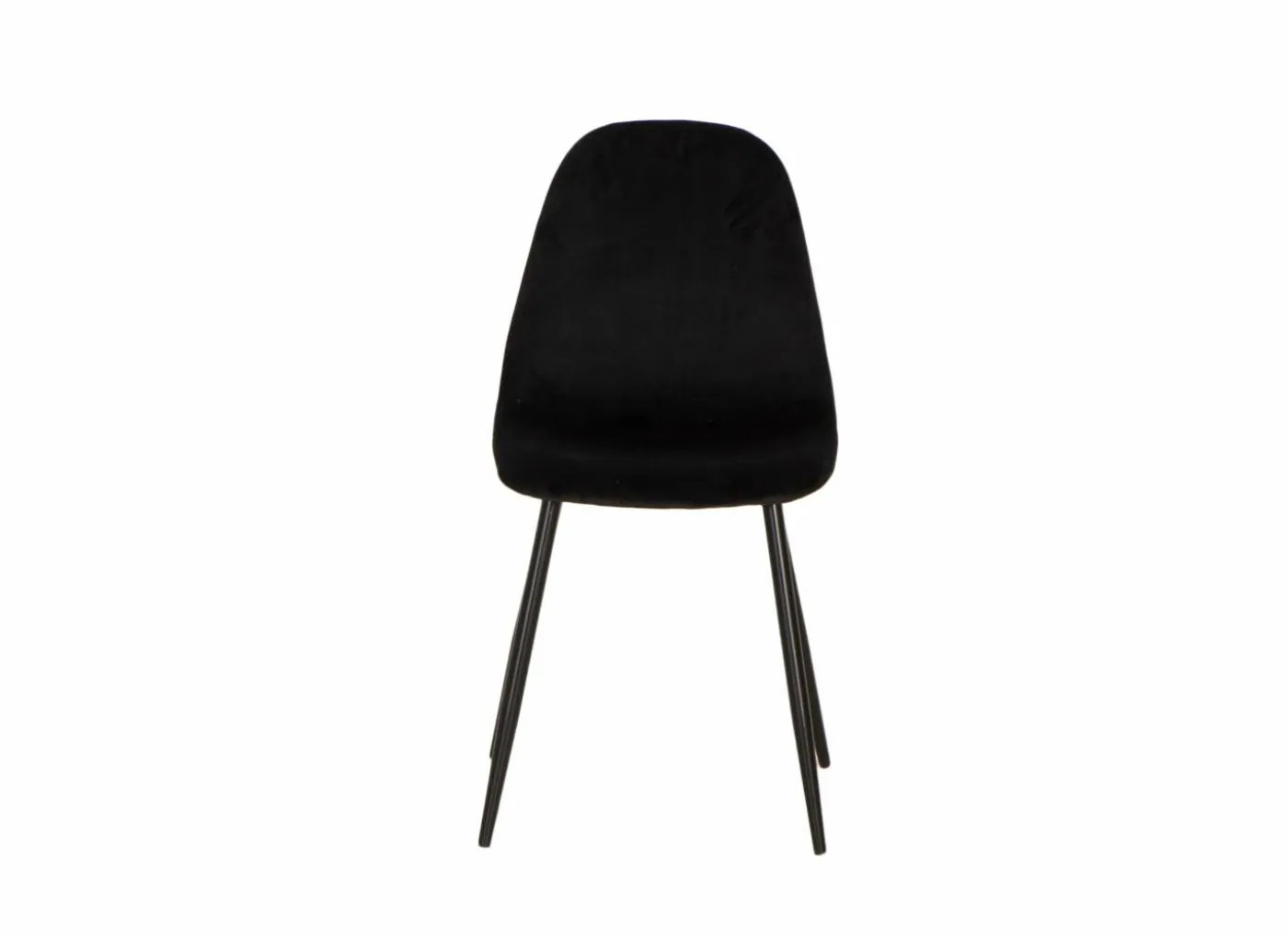 Stoel Charlton 44x53x87cm - fluweel - zwart