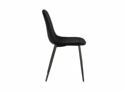 Stoel Charlton 44x53x87cm - fluweel - zwart