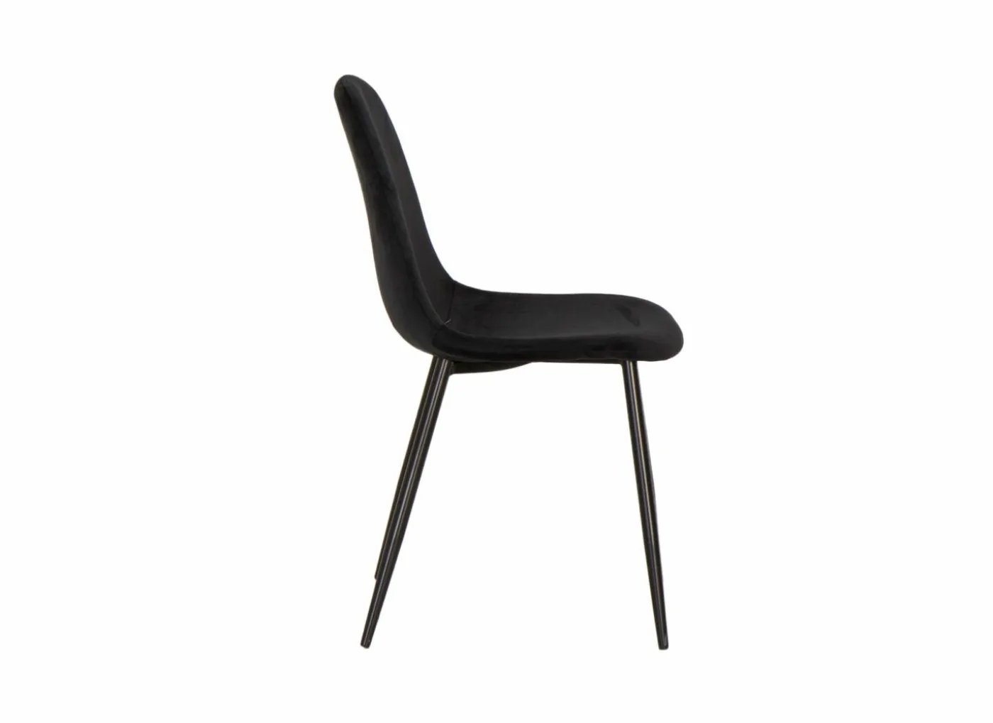 Stoel Charlton 44x53x87cm - fluweel - zwart