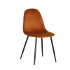 Stoel Charlton 44x53x87cm - fluweel - cognac