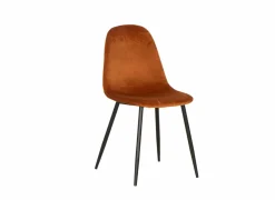 Stoel Charlton 44x53x87cm - fluweel - cognac