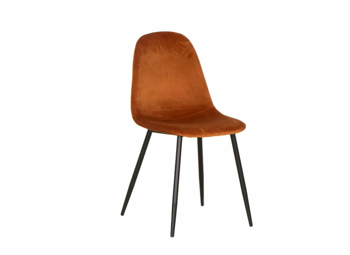 Stoel Charlton 44x53x87cm - fluweel - cognac