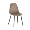 Stoel Charlton 44x53x87cm - fluweel - taupe