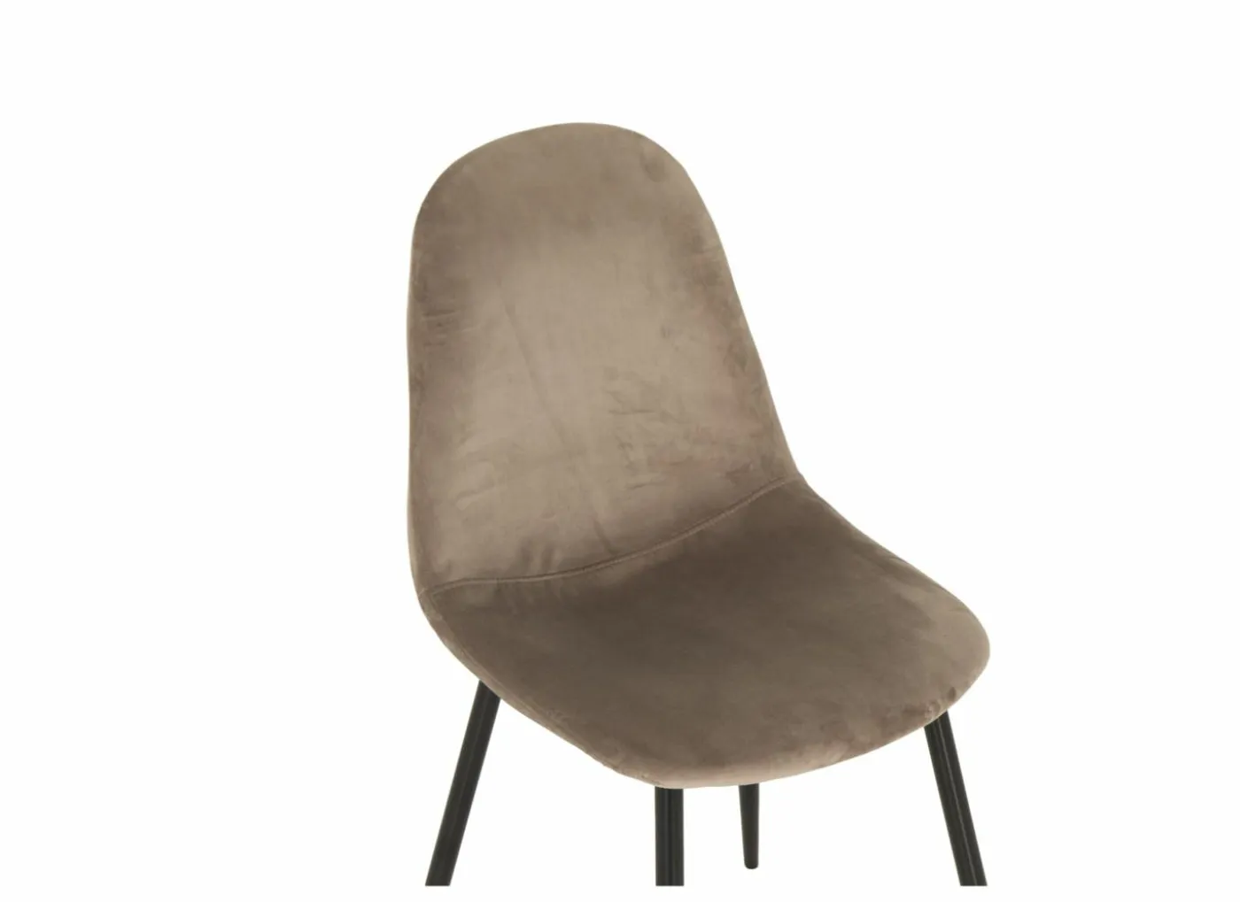 Stoel Charlton 44x53x87cm - fluweel - taupe