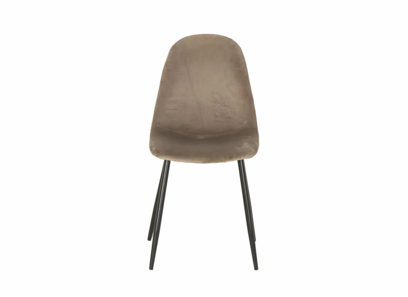 Stoel Charlton 44x53x87cm - fluweel - taupe
