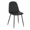 Stoel Chuck 45x42x86cm - lederlook - zwart