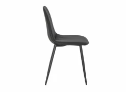 Stoel Chuck 45x42x86cm - lederlook - zwart