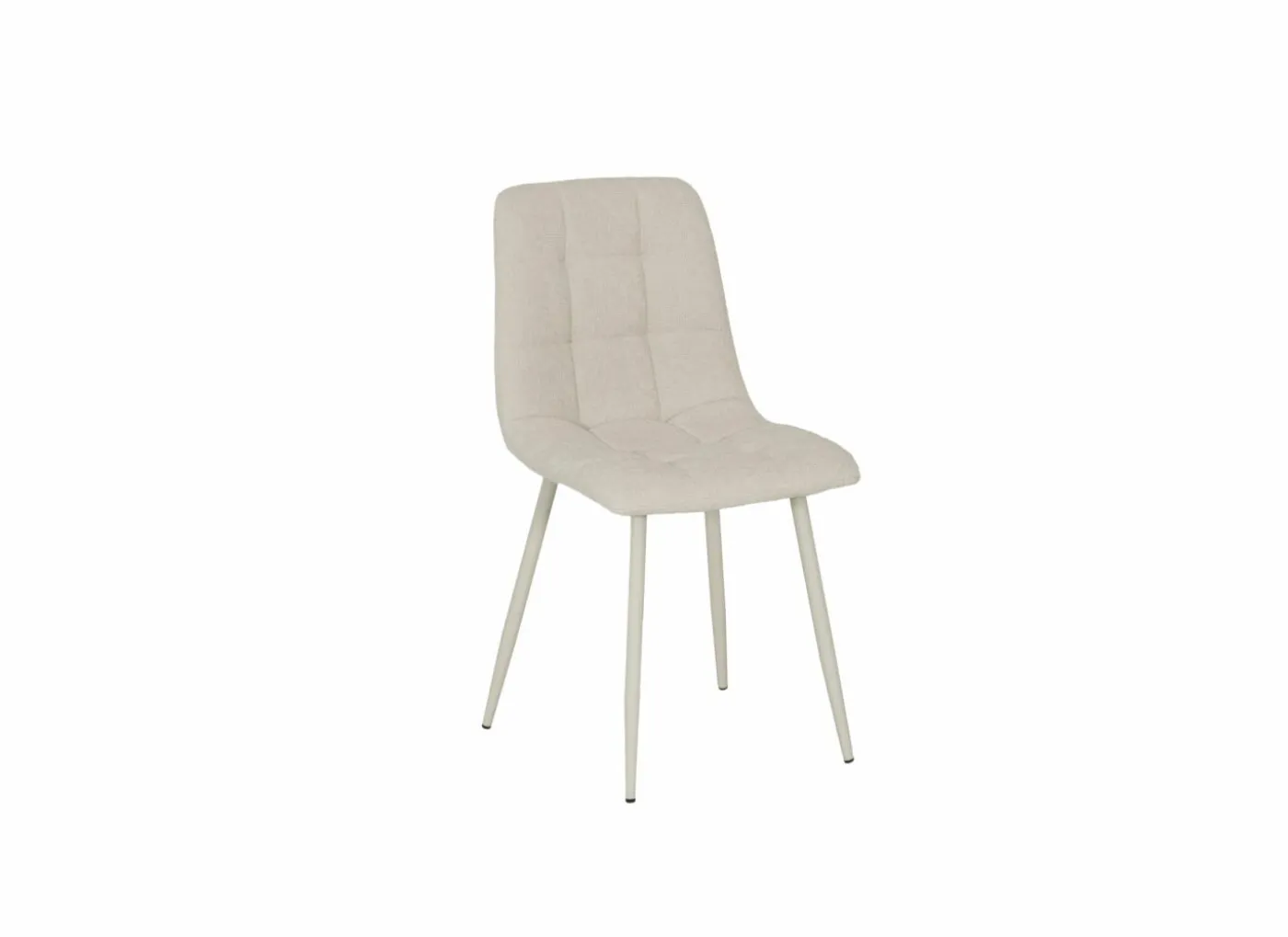 Stoel Churchill 46x54,5x85cm - metaal/stof - beige