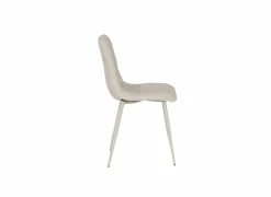 Stoel Churchill 46x54,5x85cm - metaal/stof - beige
