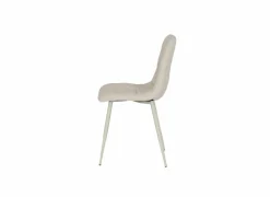 Stoel Churchill 46x54,5x85cm - metaal/stof - beige