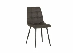 Stoel Churchill 46x54,5x85cm - metaal/stof - antraciet