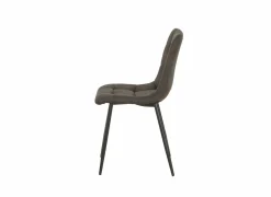 Stoel Churchill 46x54,5x85cm - metaal/stof - antraciet