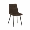 Stoel Churchill 46x54,5x85cm - metaal/stof - bruin