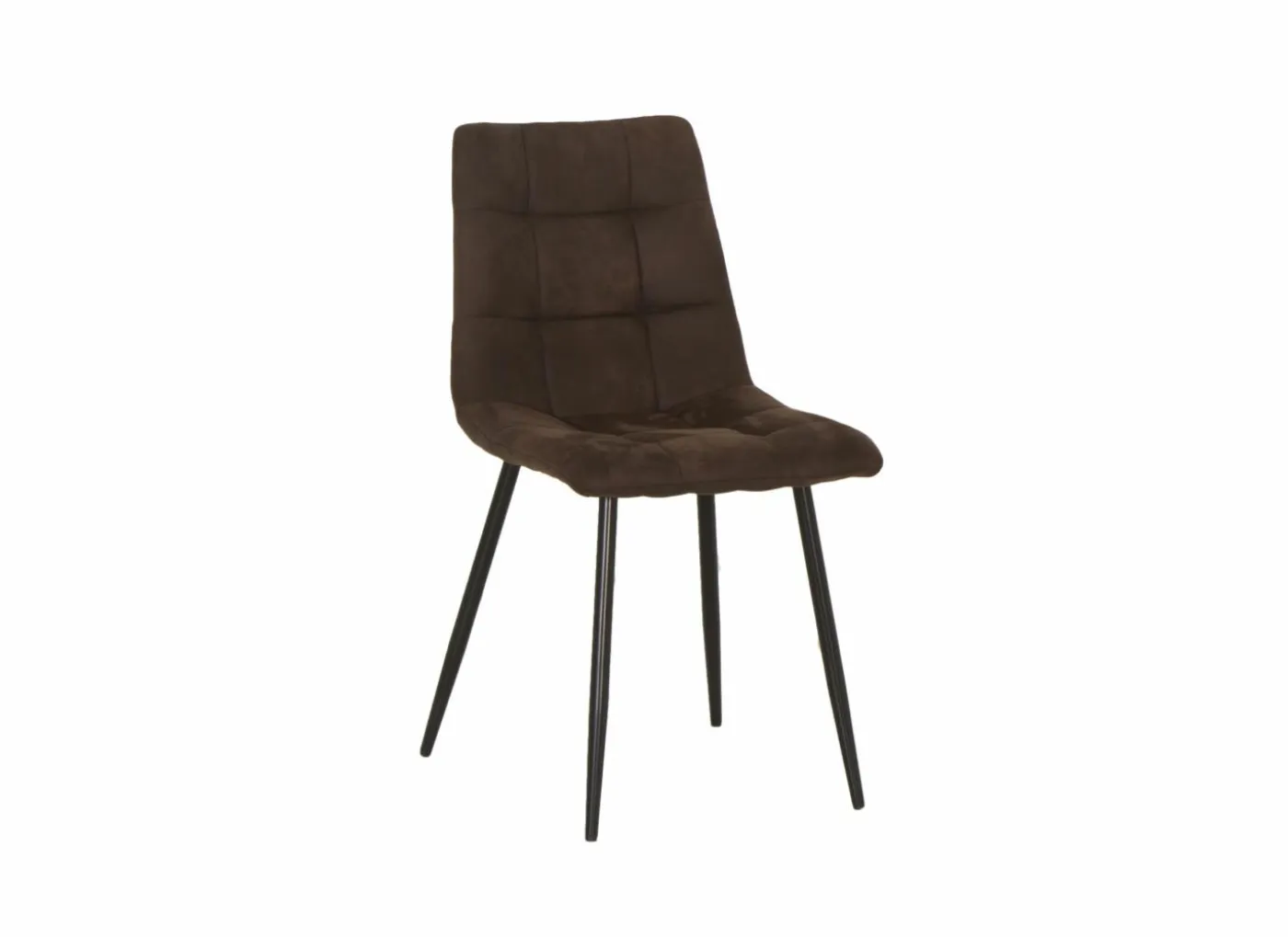 Stoel Churchill 46x54,5x85cm - metaal/stof - bruin