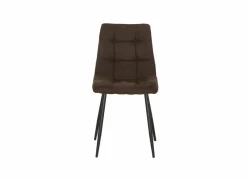 Stoel Churchill 46x54,5x85cm - metaal/stof - bruin