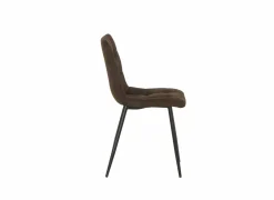 Stoel Churchill 46x54,5x85cm - metaal/stof - bruin