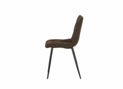 Stoel Churchill 46x54,5x85cm - metaal/stof - bruin