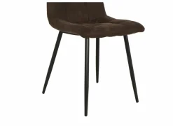 Stoel Churchill 46x54,5x85cm - metaal/stof - bruin