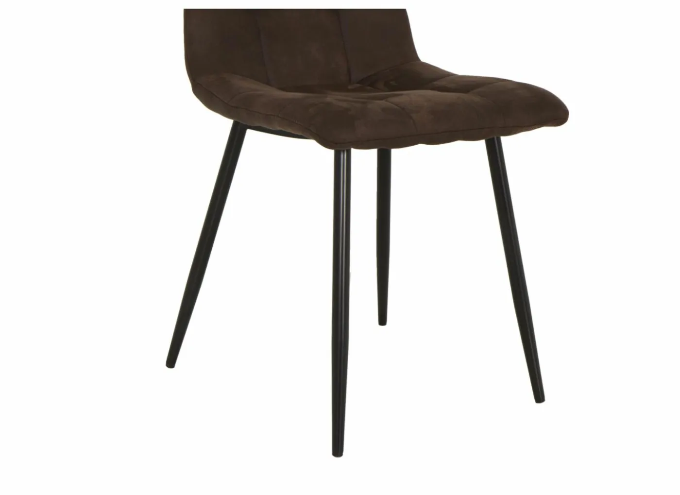 Stoel Churchill 46x54,5x85cm - metaal/stof - bruin