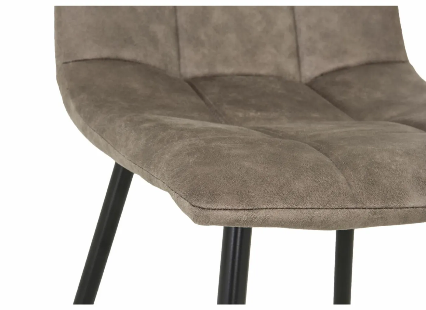 Stoel Churchill 46x54,5x85cm - metaal/stof - taupe