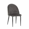 Stoel Commendatore 52x60.5x87cm - fluweel - grijs
