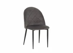 Stoel Commendatore 52x60.5x87cm - fluweel - grijs
