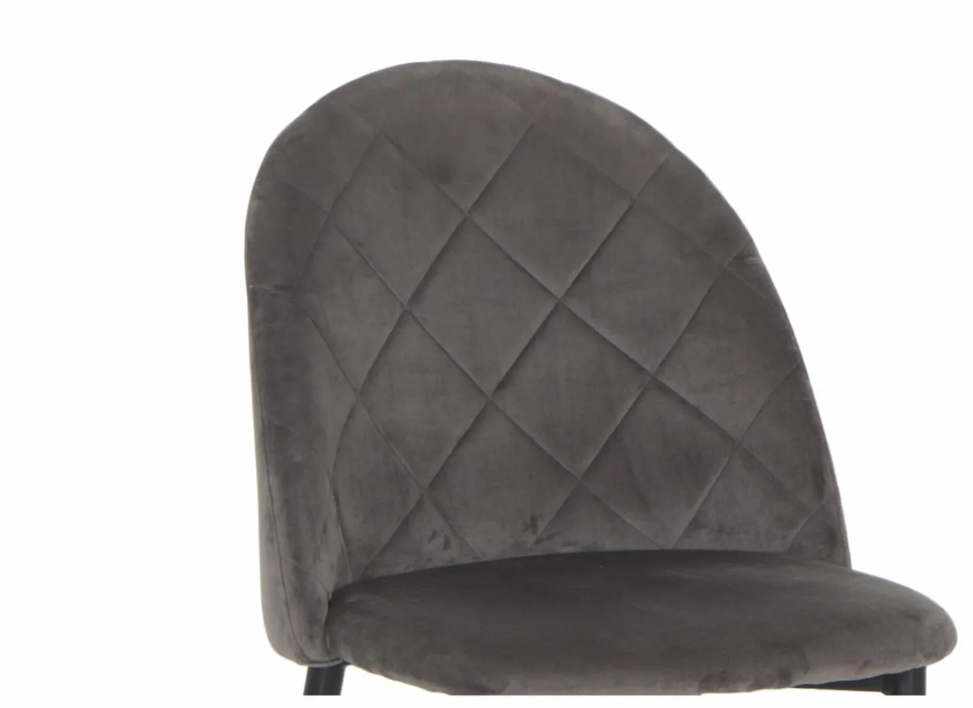 Stoel Commendatore 52x60.5x87cm - fluweel - grijs