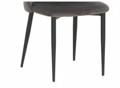 Stoel Commendatore 52x60.5x87cm - fluweel - grijs