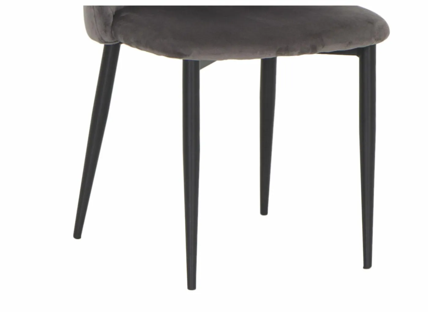 Stoel Commendatore 52x60.5x87cm - fluweel - grijs