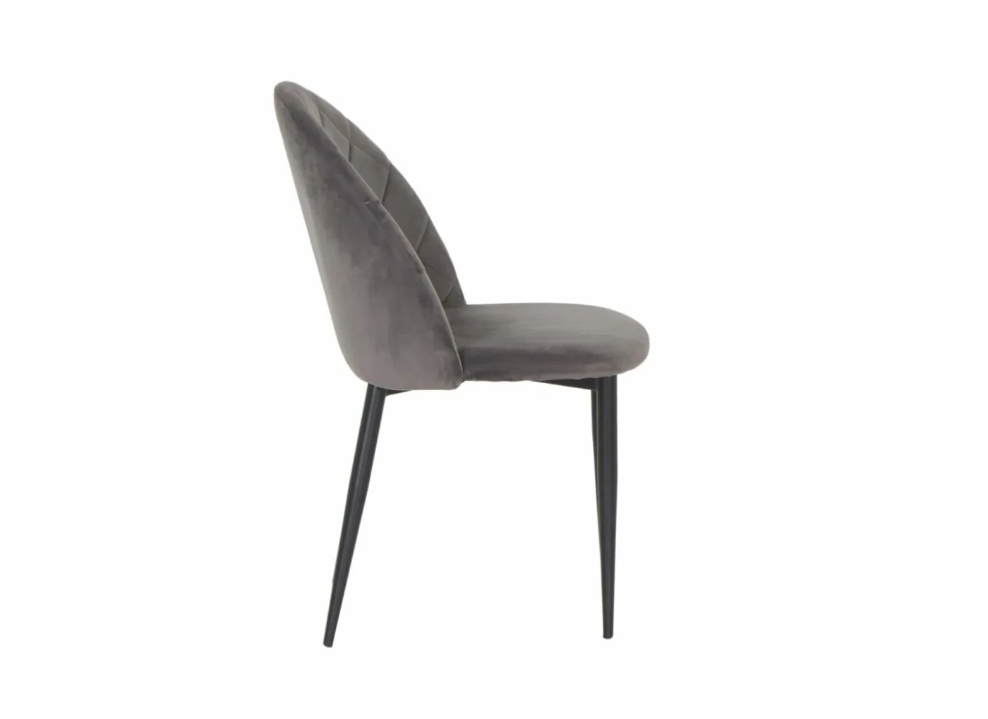 Stoel Commendatore 52x60.5x87cm - fluweel - grijs