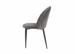 Stoel Commendatore 52x60.5x87cm - fluweel - grijs