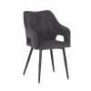 Stoel Daly 55x60x86cm - polyestervezel - grijs
